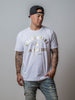 Gold Chains & Champagne | White Tee